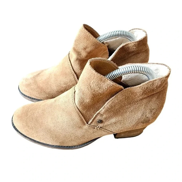 BearPaw Cow Suede Fleece Lined Women's Ankle Boots Size 7.5 - Picture 6 of 16